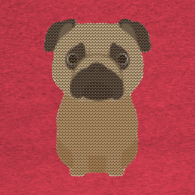 Pug Pugly Christmas Sweater Knit Pattern by DoggyStyles